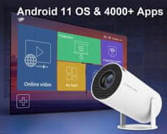 MINI PRIJENOSNI OTOČNI PROJEKTOR HY-300 FULL HD + PAMETNI TV PRIJEVOZNIK S ANDROID RADIO PRIJENOSOM