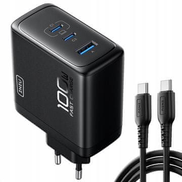 INIU Kompaktni punjač s 3 USB-C porta od 100 W AI-641