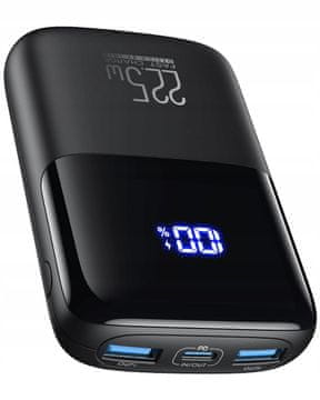 INIU BI-B61 Powerbank 2xUSB 10000mAh 22.5W LCD zaslon QC4.0 PD3.0
