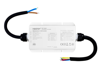 MiBoxer LS2-WP zonski kontroler za LED trake (IP67, 5u1: MONO / CCT / RGB / RGB+CCT, 12-36V)