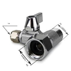 Aqualogis T-ventil 3/8 x 3/8 x 1/4