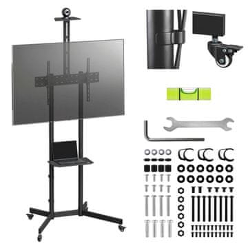 slomart Maclean MC-113 B kolica za TV do 45 kg