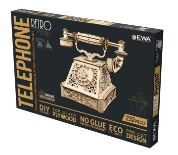 Rayher.	 Drvena 3D slagalica „Retro telefon“