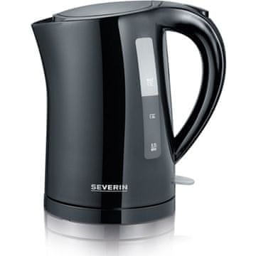 Severin Električni kuhalo za vodu, 1,5 l, 2200 W, crno, skriveni grijaći element