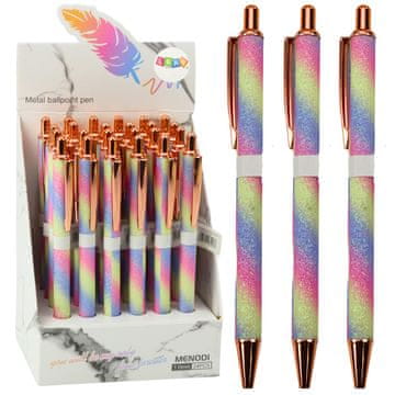 slomart LEAN Metalna kemijska olovka svjetlucava (glitter) - plava tinta, 1.0mm