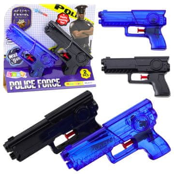 slomart LEAN TOYS Vodeni pištolji "Police Force" (2 kom) - plavi/crni