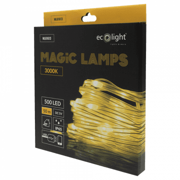 slomart Eco Light Čarobne LED lampice 500LED, 50m, toplo bijela (3000K), IP65