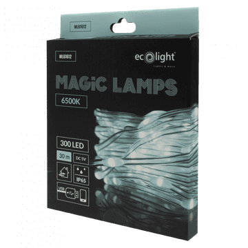 slomart Eco Light Čarobne LED lampice 300LED, 30m, hladno bijela (6500K), IP65
