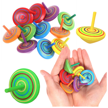MINI LEAN TOYS Drveni Vrtuljak / Zrcalna Igračka 4 cm