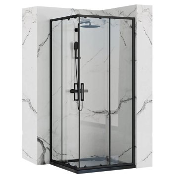 REA Tuš kabina Rea Punto Black 90x90