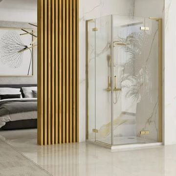 REA Tuš kabina REA Hugo 100x100 Gold Brush