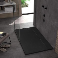 REA Bazalt long Black tuš kada 90x120