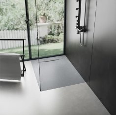 REA Bazalt Grey 90x90 tuš kada