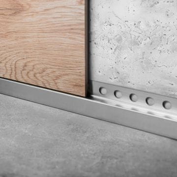 REA Prednja lajsna za tuš kadu 130cm BRUSH NICKEL