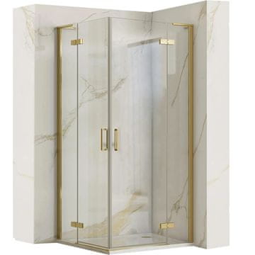 REA Tuš kabina REA Hugo 80x80 Gold Brush