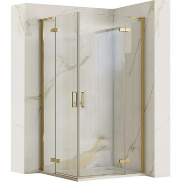 REA Tuš kabina REA Hugo 90x90 Gold Brush