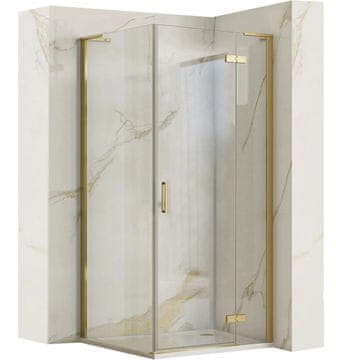 REA Tuš kabina REA Hugo 90x80 Gold Brush