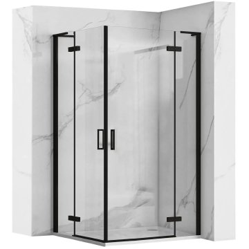REA Tuš kabina REA Hugo Double Black 80x100
