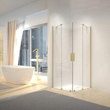 REA Tuš kabina REA Montana Double Gold Brush 90x90
