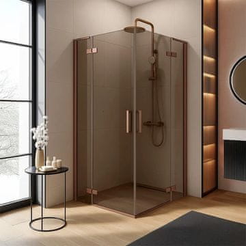 REA Tuš kabina REA Hugo Double 90x90 Copper Brush