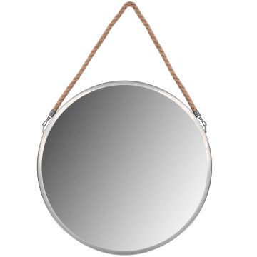 Tutumi Okruglo ogledalo na užetu 40cm srebro klmh-0410s-1