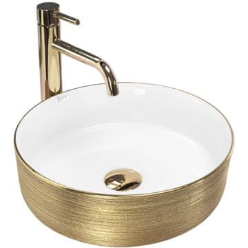 REA NADGRADNI UMIVAONIK Rea Sami White Brush Gold