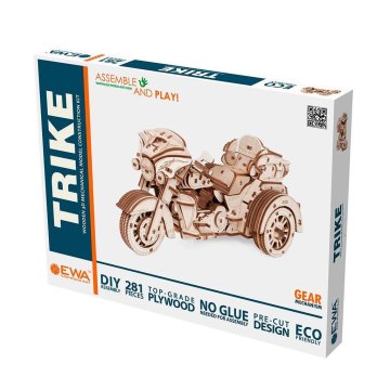 Rayher.	 Drvena 3D slagalica Motorni tricikl