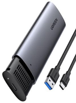 Ugreen Ugreen M.2 SATA SSD kućište CM400, 5Gbps, USB-C, crno/sivo