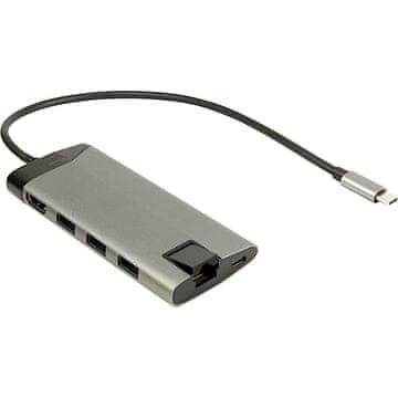 Inter-tech Inter-Tech GDC-802 USB-C Hub - Gigabit Ethernet, HDMI, Aluminij