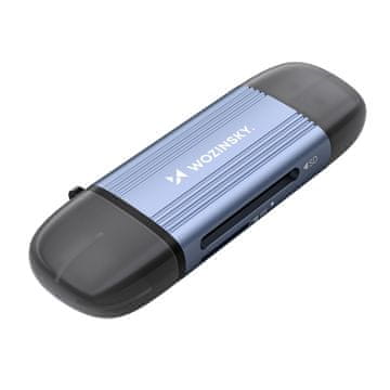 WOZINSKY Wozinsky WCR-5G čitač kartica SD/microSD USB-A 3.0 / USB-C 3.0 - Siva
