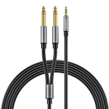 Orico Orico AX2N audio kabel 3.5mm (minijack) na 2x 6.35mm (jack) - 1m, crna