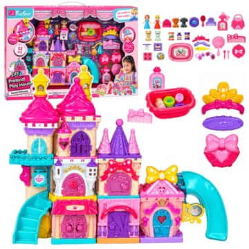 Zamek LEAN TOYS Dvorac za princezu - set za sastavljanje sa svjetlom i zvukom (52 komada)