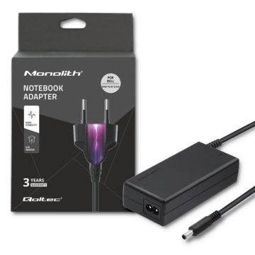slomart Qoltec Adapter za Dell 65W | 19.5V | 3.34A | 4.5*3.0+pin