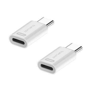 Northix 4Smarts Lightning na USB-C adapter za punjenje 27W PD, pakiranje od 2 komada - bijeli