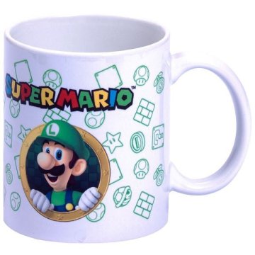 Northix Nintendo Super Mario Bros Luigi šalica + set kasice