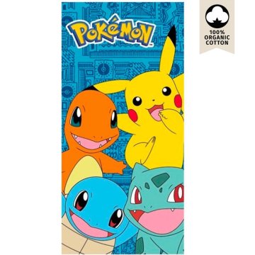 Northix Pamučni ručnik za plažu Pokemon