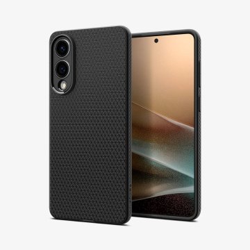 Northix Spigen tekuća maska za Samsung Galaxy S25 Edge Air - mat crna