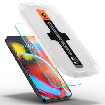 Northix Spigen Glas.Tr Ez Fit zaštitna folija za ekran za iPhone 13/13 Pro/14/16e s aplikatorom, 2 komada