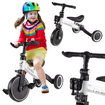 Northix Trike Fix Mini cross-country tricikl 3u1 s pedalama bijeli