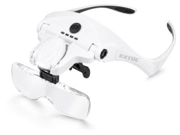 Extol Light Naočale s povećalom i osvjetljenjem 43165, 3.5×, USB punjenje