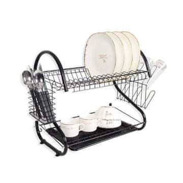 MAESTRO MEO MR-1025 samostojeći stalak za sušenje posuđa, 38cm, crni