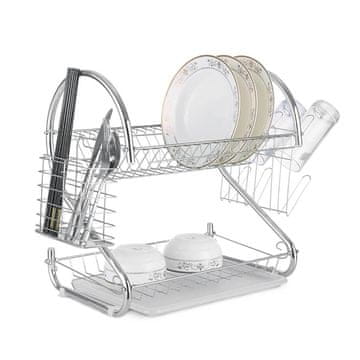slomart MEO MR-1025 stalak za sušenje posuđa, 38cm, srebrni