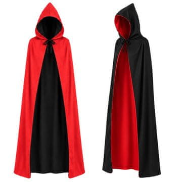 slomart GLIMZ dvostrano plašt 175 cm Halloween/Maskenbal - crveno/crni