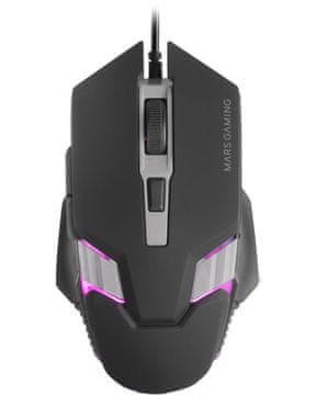 Mars Mars Gaming MM024 optički miš, desnoruki, USB-A, 4000 DPI, crni