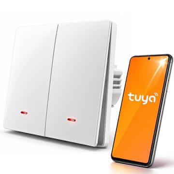 Qoltec Qoltec 52706 Pametni prekidač za svjetlo, Wi-Fi, Bijeli