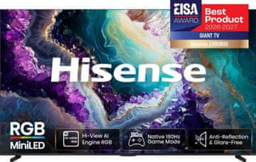 Hisense 100UR8S 4K UHD TV, VIDAA Smart OS