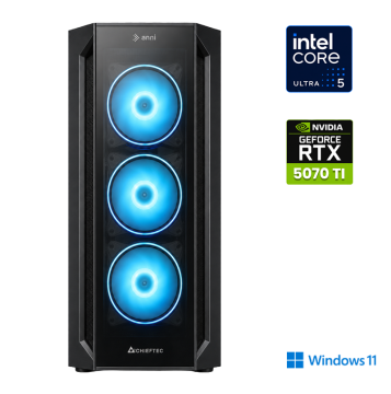 Anni Gamer Extreme računalo, Intel Core Ultra 5 245KF, 32GB, SSD2TB, RTX 5070 Ti, W11H