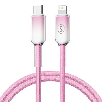 Northix Sign Dynamic Series USB-C naar Lightning-kabel 2,4A, 1M - Roze
