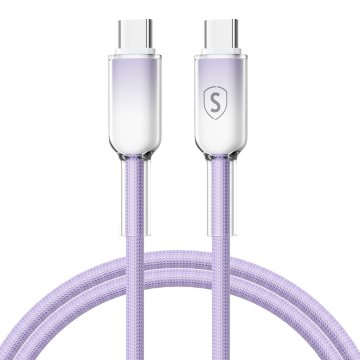 Northix Sign Dynamic Series USB-C naar USB-C kabel 60W, 1M - Paars