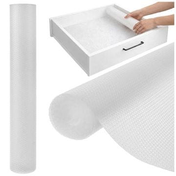 Northix Protuklizna podloga za ladice, bijela, 500x50 cm, vodootporna